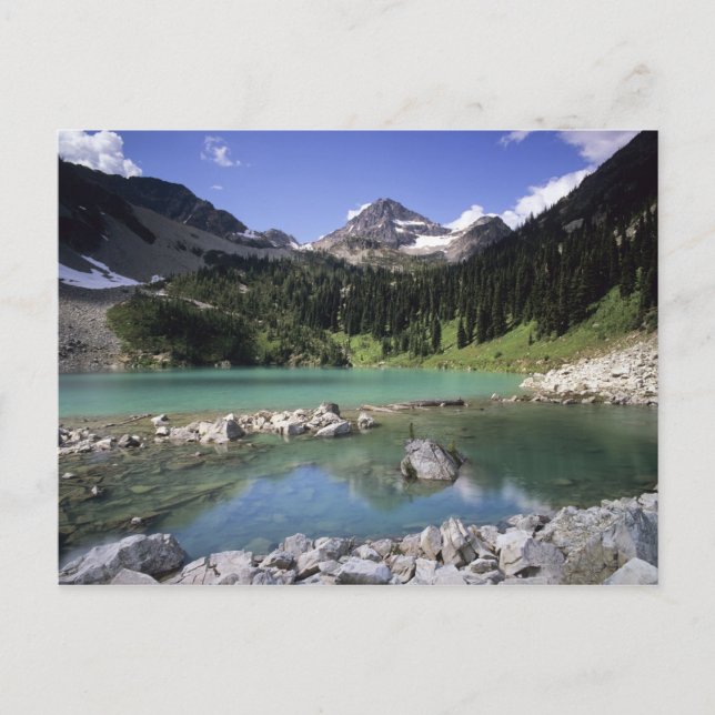 WA, Okanogan NF, Lewis Sjö och Black Peak Vykort (Framsida)