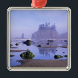 WA, Olympic National Park, Second Beach Julgransprydnad Metall<br><div class="desc">COPYRIGHT Jamie & Judy Vild / DanitaDelimont.com| US48 JWI1895.jpg| WA,  Olympic National Park,  Second Beach,  tidepools och Sastacks</div>