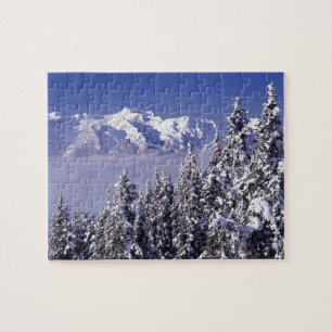 WA, Olympic NP, Olympiska bergskedjan, utsikt Pussel