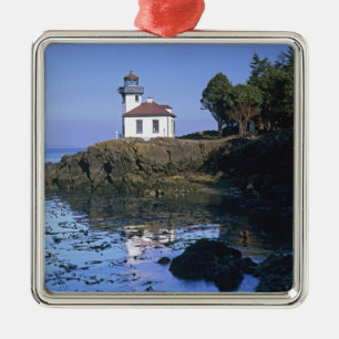 WA, San Juan Island, Lime Kiln fyr Julgransprydnad Metall