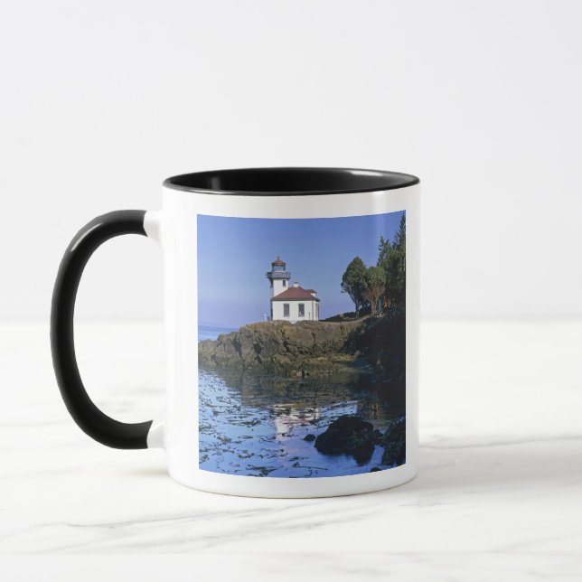 WA, San Juan Island, Lime Kiln fyr Mugg (Vänster)