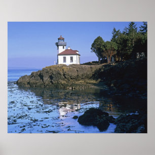 WA, San Juan Island, Lime Kiln fyr Poster