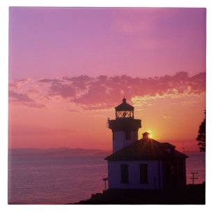 WA, San Juan Island, Lime Kiln Lighthouse, 1919, 2 Kakelplatta