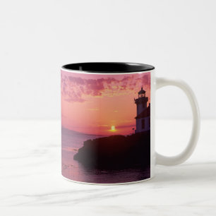 WA, San Juan Island, Lime Kiln Lighthouse, 1919, Två-Tonad Mugg