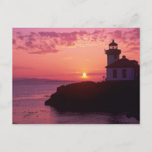 WA, San Juan Island, Lime Kiln Lighthouse, 1919, Vykort