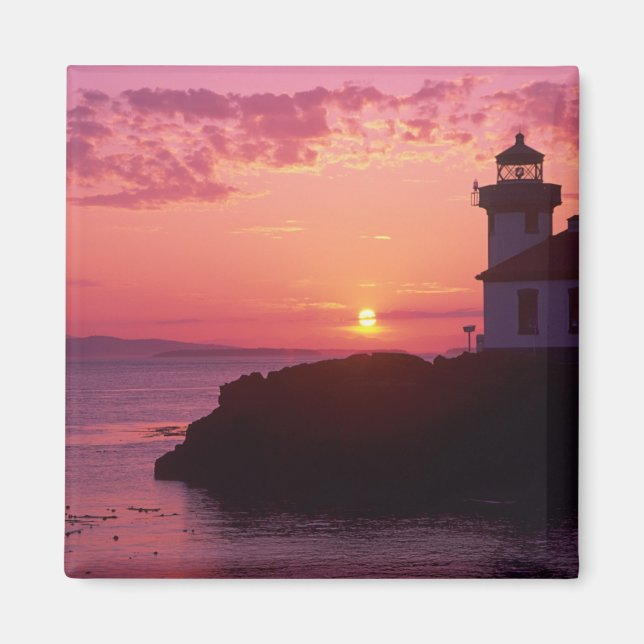 WA, San Juan, Lime Kiln Lighthouse, 1919. Magnet (Framsidan)