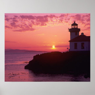 WA, San Juan, Lime Kiln Lighthouse, 1919. Poster