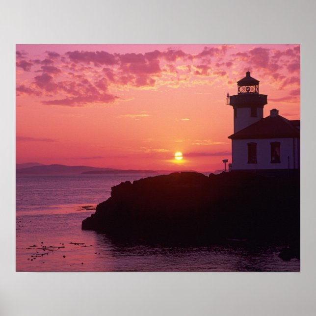 WA, San Juan, Lime Kiln Lighthouse, 1919. Poster (Framsidan)
