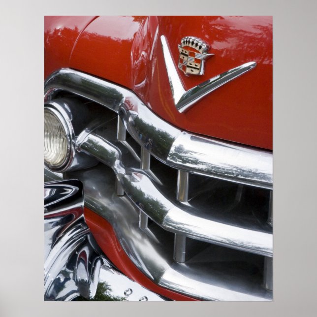 WA, Seattle, klassisk amerikansk bil. 4 Poster (Framsidan)