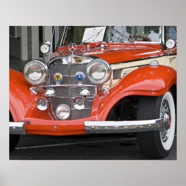 WA, Seattle, klassisk tysk bil. 2 Poster (Framsidan)