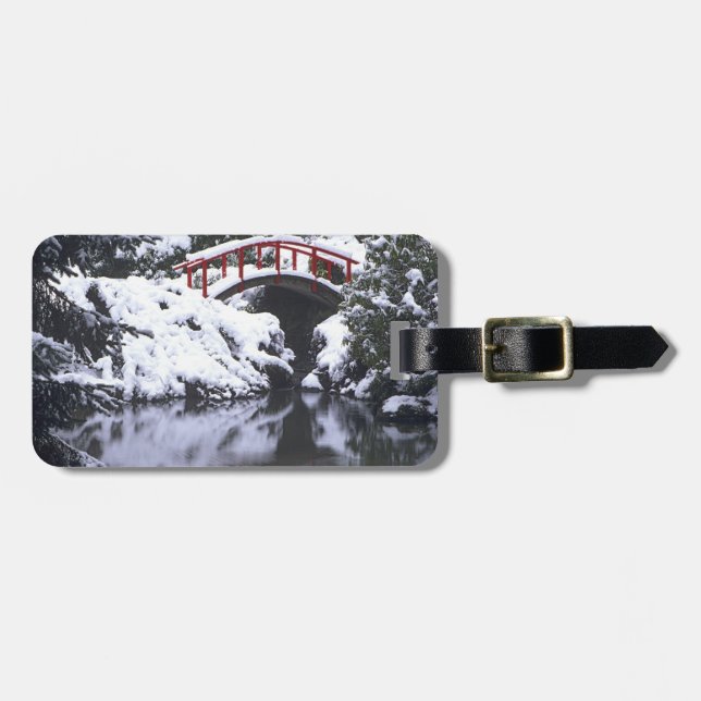 WA, Seattle, Måne bridge och damm efter vinter 2 Bagagebricka (Horisontell Framsida)