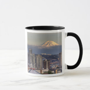 WA, Seattle, Mount Rainier från Kerry Park Mugg