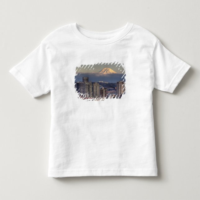 WA, Seattle, Mount Rainier från Kerry Park Tee (Framsida)