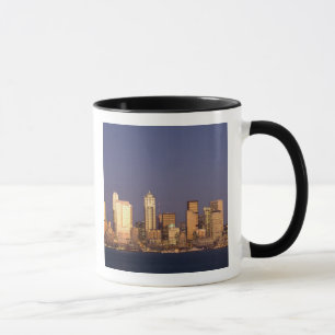 WA, Seattle, Seattleutsikt och Elliott Bay, Mugg