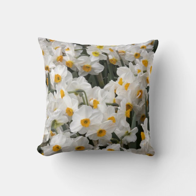 WA, Skagit Valley, Narcissmönster Kudde (Framsida)