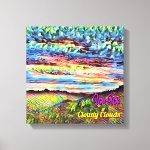 Wa-Wave NFT Art Collection CLOUDY CARDS 23/30 Canvastryck