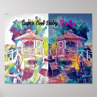 Wa-Wave NFT Art - FLYING GAZEBO 42/7 - Poster