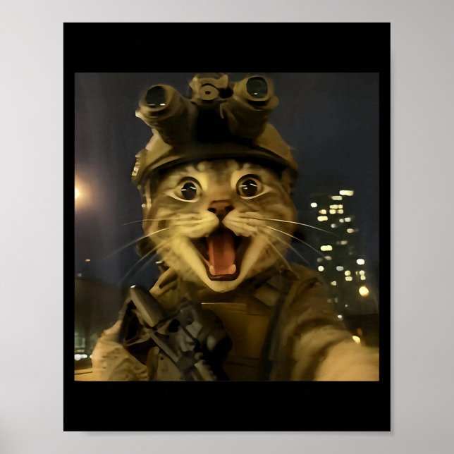 Waactical Cat Meme  Poster (Framsidan)