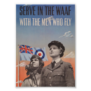 WAAF i likhet med Pilot bredvid henne Fototryck
