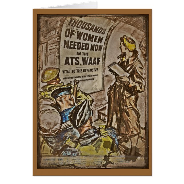WAAF-rekrytering Hälsningskort (Framsidan)