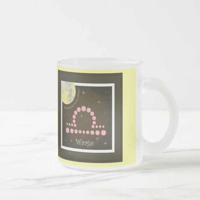 Waage 24. September bis 23. Oktober Tasse Frostad Glasmugg (Höger)