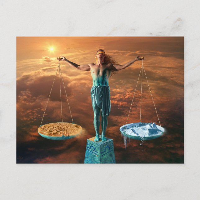 Waage - Postkarte Vykort (Framsida)