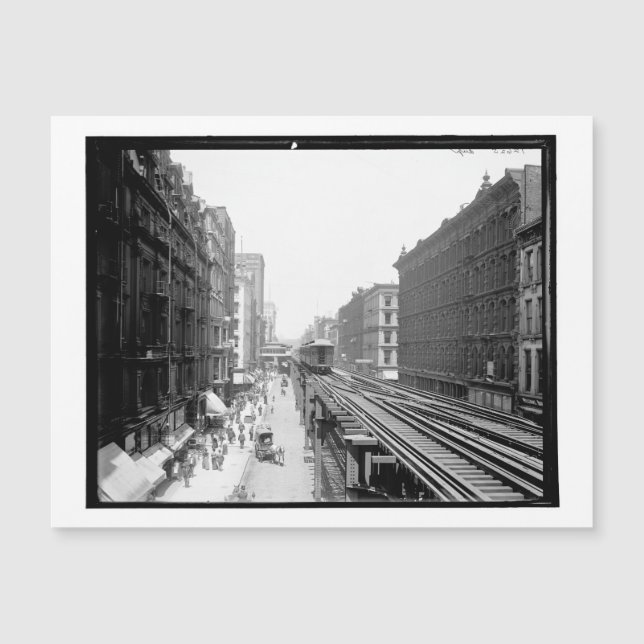 Wabash Ave., N. från Adams St., Chicago Vintage (Framsida)