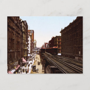 Wabash Ave North Adams Street Chicago Illinois Vykort