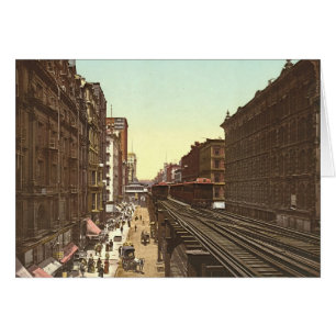 Wabash aveny Chicago 1900 Hälsningskort