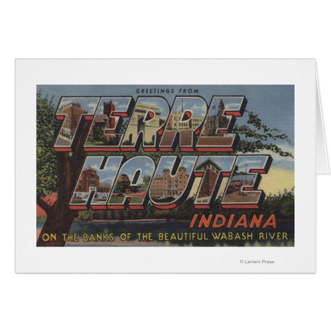 Wabash River - Stora Brev Scenes Hälsningskort (Framsidan Horizontal)