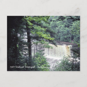 Wabash River Waterfall Indiana Benice 1980 Vykort