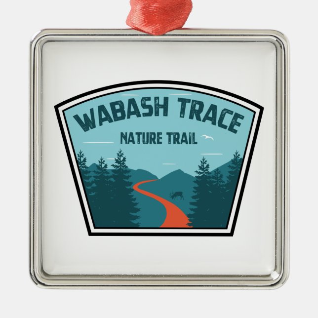 Wabash Trace Nature Trail Julgransprydnad Metall (Framsidan)