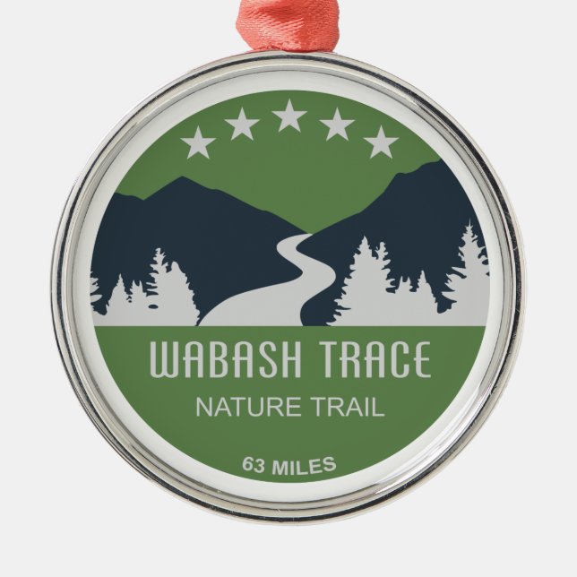 Wabash Trace Nature Trail Julgransprydnad Metall (Framsidan)