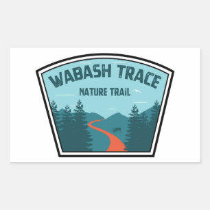 Wabash Trace Nature Trail Rektangulärt Klistermärke