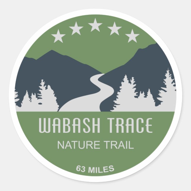 Wabash Trace Nature Trail Runt Klistermärke (Framsida)