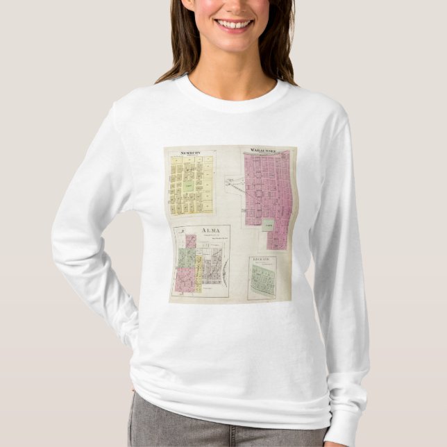 Wabaunsee Newbury, Alma, Bismark, Kansas T-shirt (Framsida)