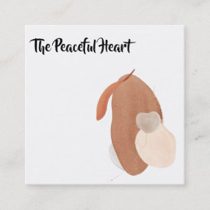 *~* Wabi Sabi Abstrakt Minimal Bläck AR27 QR enkel Fyrkantigt Visitkort