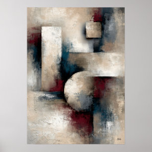 Wabi-Sabi Celestial Balans Modern Geometrisk Abstr Poster