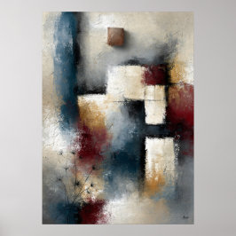Wabi-Sabi Flyktiga Frön Modern Japansk Abstrakt  Poster