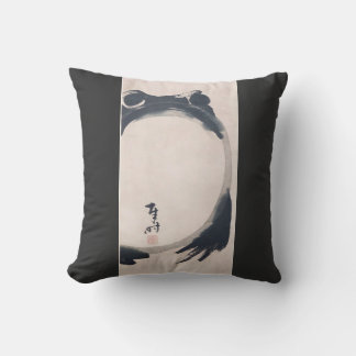Wabi Sabi Grumpy  Frog by Hoji Japanese Sumi-e  クッ Kudde