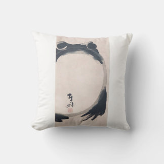 Wabi Sabi Grumpy  Frog by Hoji Japanese Sumi-e  クッ Kudde