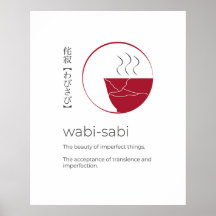 Wabi-Sabi Japansk Motivational Saming Ord Art