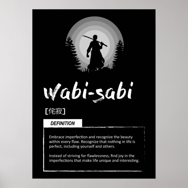 Wabi-Sabi - Japanskt koncept för framgång Poster (Framsidan)