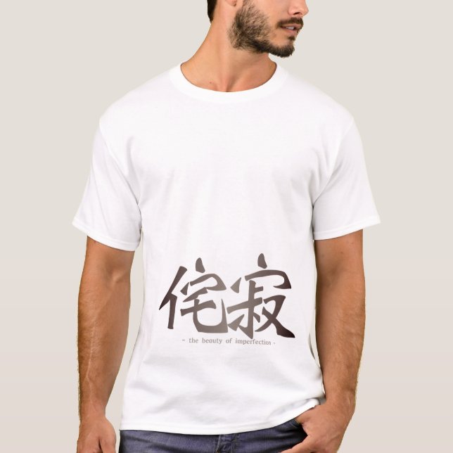 Wabi-Sabi Kanji  T Shirt (Framsida)