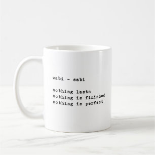 Wabi Sabi Minimalistcitat för inspiration Kaffemugg