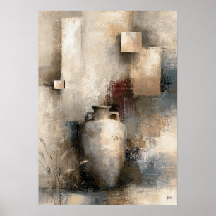 Wabi-Sabi Ödmjukt Kärl Modern Japansk Abstrakt Poster
