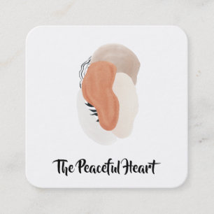 *~* Wabi Sabi QR . Abstrakt enkel minimal AR27 Fyrkantigt Visitkort