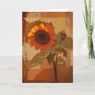 Wabi Sabi Sunblommor Kort