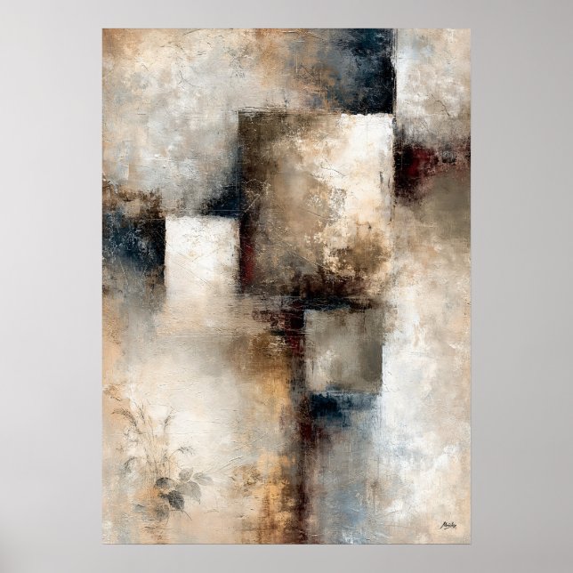 Wabi-Sabi Väderbiten Harmoni Modern Japansk  Poster (Framsidan)