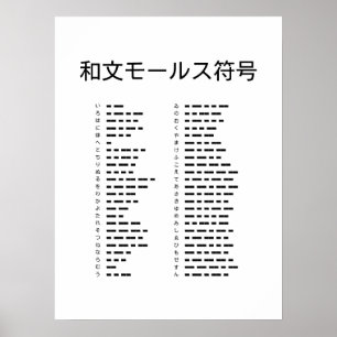 Wabun-kod 和文モールス符号 poster
